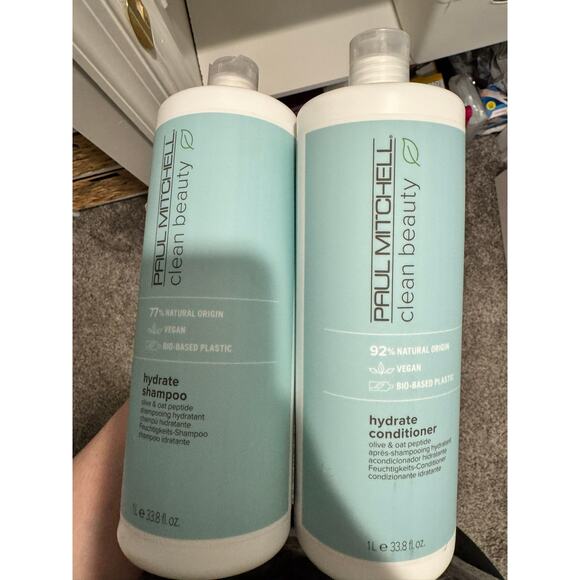 Paul Mitchell Shampoo and Conditioner Clean Beauty Vegan 33.8 fl oz bottles NWT - Picture 1 of 1